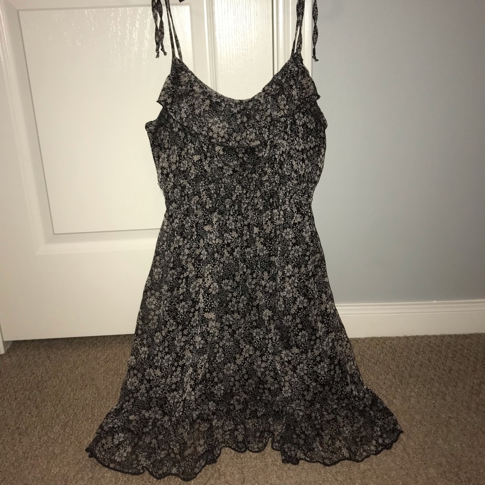 Black and grey floral dress
